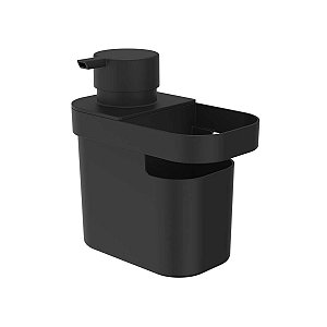 DISPENSER DETERGENTE E ORGANIZADOR TRIUM 650ML PRETO - OU