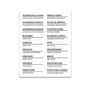 ETIQUETAS ADESIVAS PARA LAVANDERIA BRANCO - OU