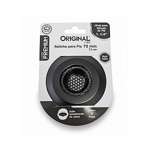 RALINHO DE PIA INOX 7,2 CM PRETO