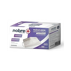 Mascara cirurgica tripla c/elástico  (c/50 un) NB007 - Nobre