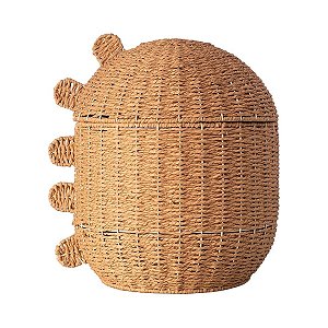 Cesto com tampa dinossauro de corda natural Oikos