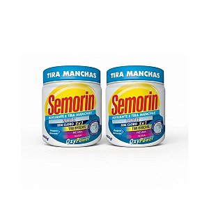 KIT COM 2 SEMORIN TIRA MANCHAS EM PÓ WHITE 400G