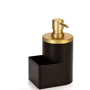 Dispenser para Detergente e Esponja Dourado Fosco 600Ml
