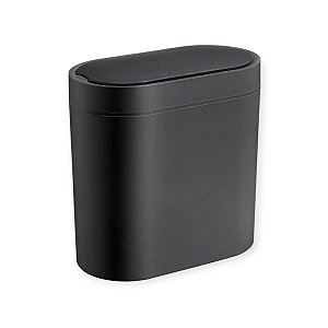 LIXEIRA AUTOMATICA DE PLASTICO 6L OVAL - OIKOS PRETO