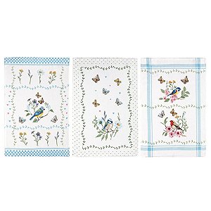 Pano de prato felpudo estampado DOHLER 45cm x 65cm - JARDIM - 1un