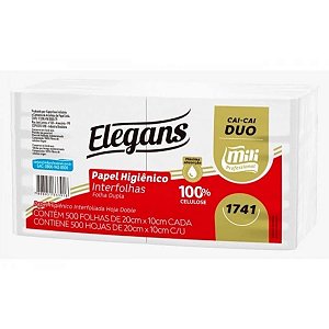 Pct Papel higienico cai cai fd duo Mili Elegans 10x20 c/500
