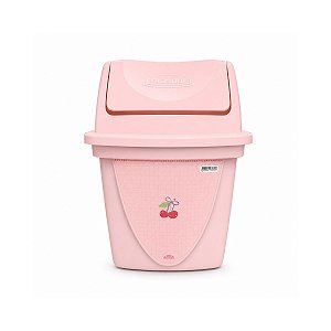Lixeira de Pia com tampa Basculante 4,9L Rosa Plasútil