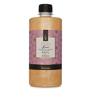 Refil Sabonete Líquido Desod. Peônia Garden Via Aroma 500ml
