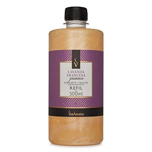 Refil Sabonete Líquido Desod. Lavanda Francesa Via Aroma 500ml