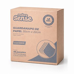 CAIXA c/48 Guardanapo de Papel 20x22cm f. simples c/50fls Nobre Sense
