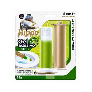 Adesivo Gel Sanitario Hippo Aparelho + Refil Citrus 38g
