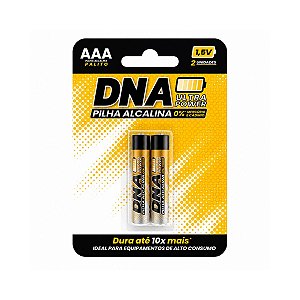 Pilha Palito Alcalina AAA DNA 2UN