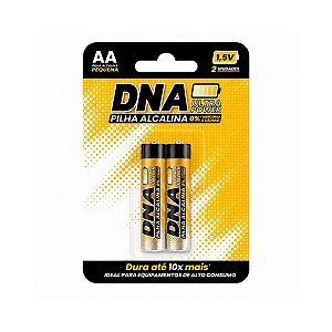 Pilha Pequena Alcalina AA DNA 2UN