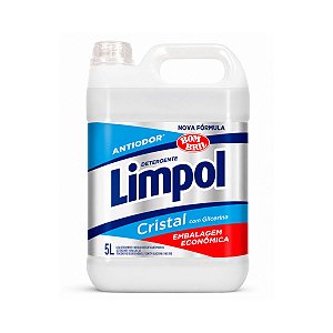 Detergente Liquido com Glicerina Antiodor Limpol Cristal 5L