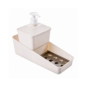 Porta Detergente Completo Marmore 600ml Plasutil
