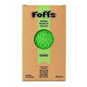 Esponja Vegetal de Celulose Banho Verde Foffs