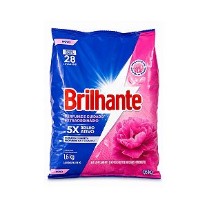 Sabão em Pó Brilhante Sache 1,6kg Cuidado Extraordinário