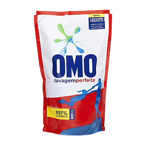 LAVA ROUPA OMO 900ML SACHET LAVAGEM PERFEITA
