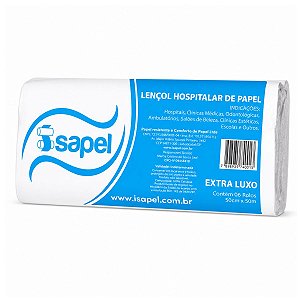 Lençol Hospitalar de Papel Extra Luxo 50x 50 6 Rolos Isapel