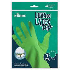 Luva borracha/latex TOP P verde Nobre