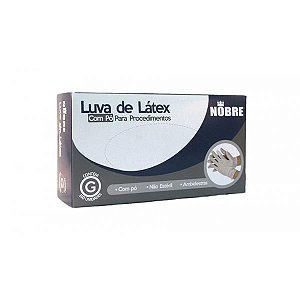 Luva latex G c/ po proced. nao cirurgico c/100un Nobre