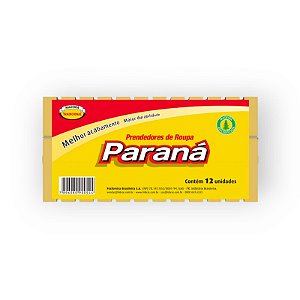 Prendedor de roupa madeira Parana c/12 un