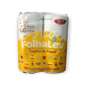 Papel toalha Folhalev 50 folhas 2un