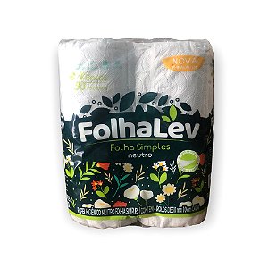 Papel higienico FolhaLev f.simples 30m 4un