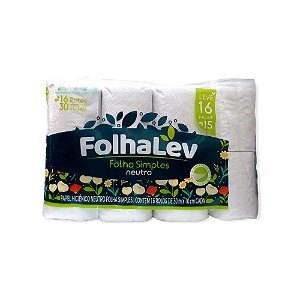 Papel higienico Folhalev f.simples L16P15