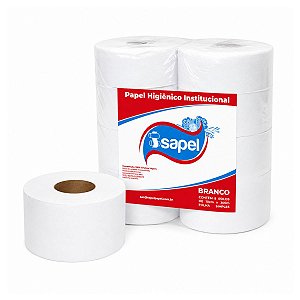 Papel Higienico Institucional Branco 8x300m rolao Isapel
