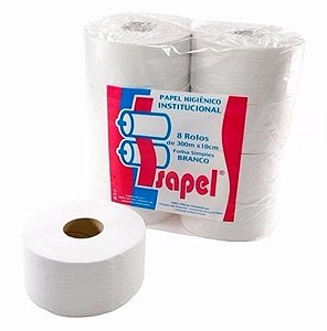 PAPEL HIGIENICO ROLAO INSITITUCIONAL CELULOSE F. SIMPLES 8 ROLOS 2KG -  AQUARIUS - Casa Limpa Produtos de Limpeza