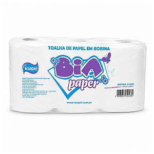 Toalha de Papel em Bobina 20x200x6 Bia Paper Isapel