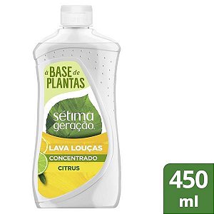 Detergente lava louça SETIMA GERACAO CITRUS BT 450ML.