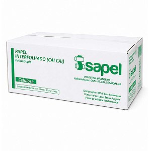 Papel Interfolhado cai cai Folha Dupla 10X20,5 8000Fs Isapel