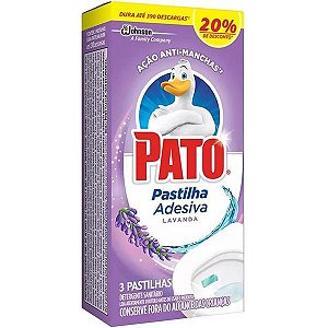 Pedra Sanitária Pato Adesiva 20% Lavanda Com 3 Unidades