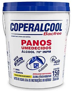 LENCO UMEDECIDO COPERALCOOL 70 BALDE 150UN