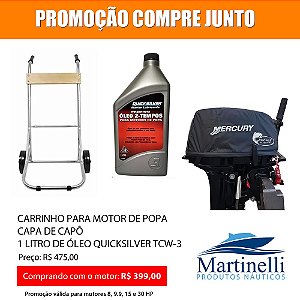 Kit Promocional Carrinho + Capinha + 1 litro de óleo - válido apenas para compra junto com o motor