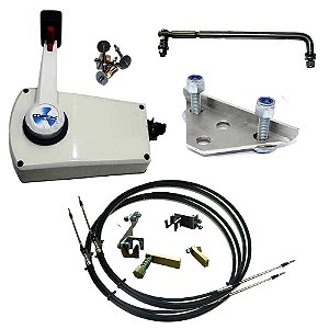 Kit de adaptação motor Mercury 25/30 Sea Pro manual para comando a distância, completo com cabo de comando 14 pés