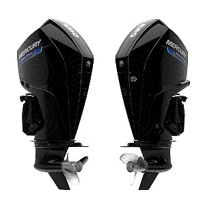 Parelha de Motor de Popa Mercury 2X 250 HP EFI 4T V8 Sea Pro - Rabeta XL 25 polegadas - Comando Top Duplo Mecanico - Preço para PJ ou Produtor Rural