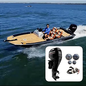 Barco Levefort Apolus Sport Fishing 600 Freestyle Special Series+ Mercury 60 HP 4T ELPT Elétrico Power Trim - Fat. PJ+ Carreta Rodoviária+ Acessórios de montagem
