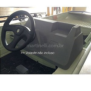 Kit lancha para Suzuki 30 HP com comando e barco de 5/6 metros - Painel de polietileno com base + sistema de direção com