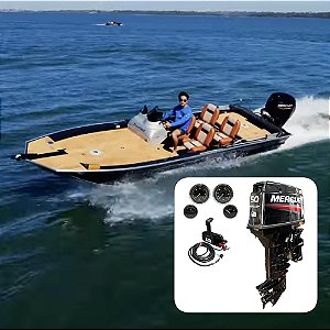 Barco Levefort Apolus Sport Fishing 600 Freestyle Special Series + Mercury 50 HP 2T ELPTO Elétrico Power Trim - Fat. PJ+ Carreta Rodoviária+ Acessórios de montagem