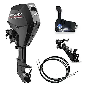 Motor de popa Mercury 30 HP EFI 4T Manche e Partida Elétrica + Kit Adaptação de comando a distância- Preço CNPJ ou Produtor Rural