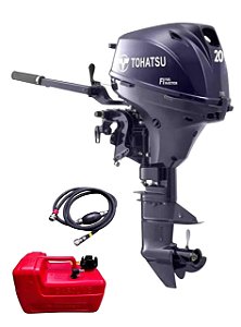 Motor de popa Tohatsu 20 HP 4 Tempos MFS20E manual com manche - Preço CNPJ ou Produtor Rural