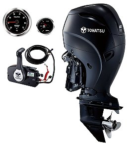 MOTOR DE POPA TOHATSU MFS140AETUL – 140 HP 4 TEMPOS COM COMANDO À DISTÂNCIA, PARTIDA ELÉTRICA, RABETA ULTRA LONGA 25" E POWER TRIM - PREÇO P. RURAL E PJ