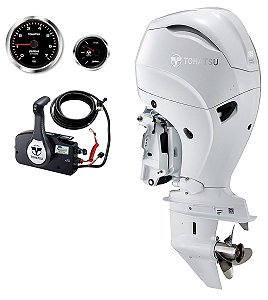 MOTOR DE POPA TOHATSU MFS115AWETL – 115 HP 4 TEMPOS BRANCO COM COMANDO À DISTÂNCIA, PARTIDA ELÉTRICA, RABETA LONGA E POWER TRIM - PREÇO P. RURAL E PJ