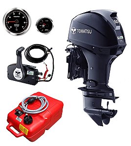 MOTOR DE POPA TOHATSU MFS50AETS – 50 HP 4 TEMPOS COM COMANDO À DISTÂNCIA, PARTIDA ELÉTRICA, RABETA CURTA E POWER TRIM - PREÇO P. RURAL E PJ