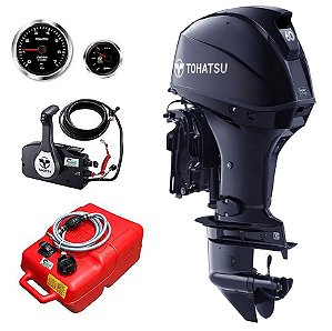 MOTOR DE POPA TOHATSU 60 HP 4 TEMPOS MFS60AETL COM COMANDO À DISTÂNCIA, PARTIDA ELÉTRICA, RABETA LONGA E POWER TRIM - PREÇO P. RURAL E PJ