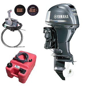 Motor de Popa Yamaha 40 HP FETL 4 Tempos — Partida Elétrica, Comando,  Rabeta 20" e Power Trim - Preço pessoa física