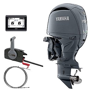 Motor de popa Yamaha 150 HP 4T LETL 20 pol. Elétrico com Comando - Faturamento INSCRIÇÃO ESTADUAL E PRODUTOR RURAL REGIÃO NORTE, NORDESTE E CENTRO-OESTE